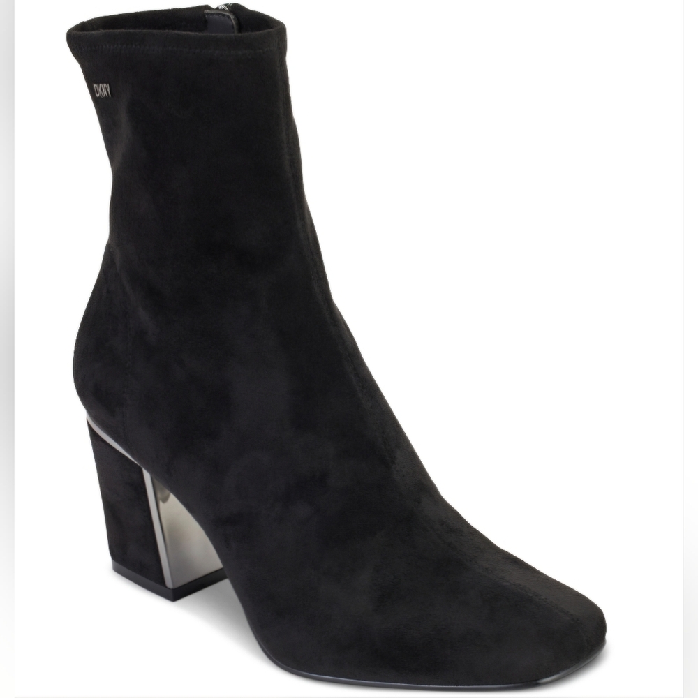 DKNY Cavale Womens Faux Suede Ankle Boots, Size 8 & 7.5